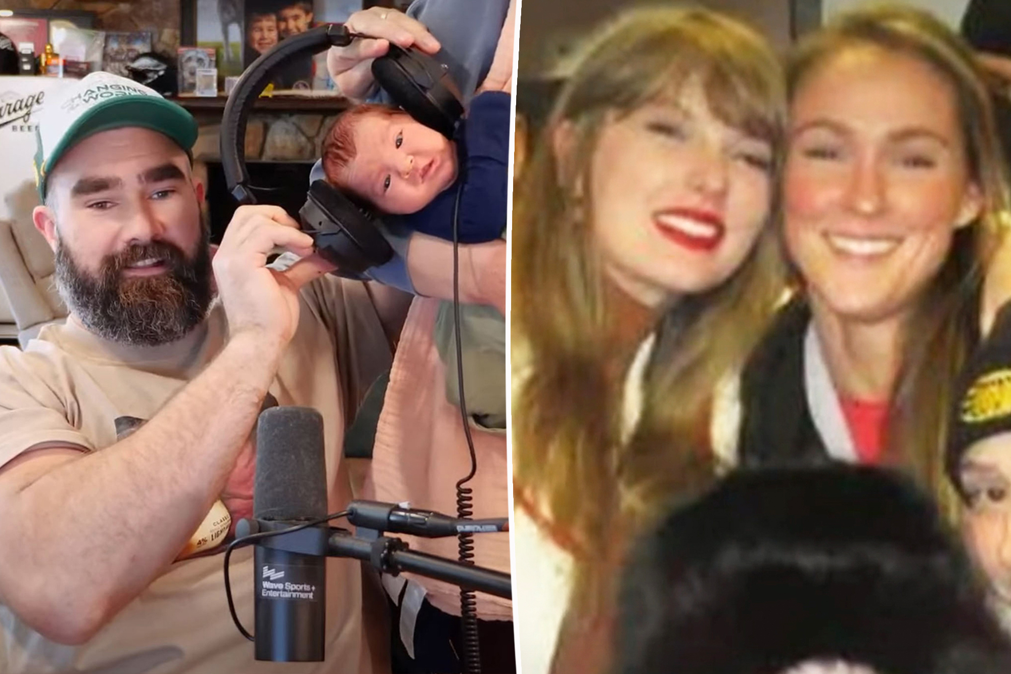 Taylor Swift’s first meeting with Jason and Kylie Kelce’s new baby revealed
